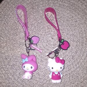 Hello Kitty And My Melody Keychains